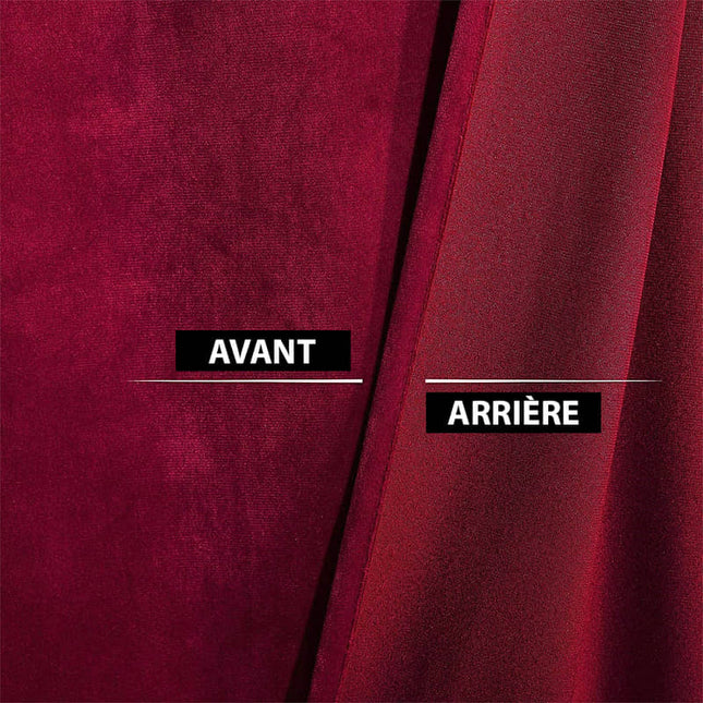 Varmeisolerende burgunder gardin i fløyel