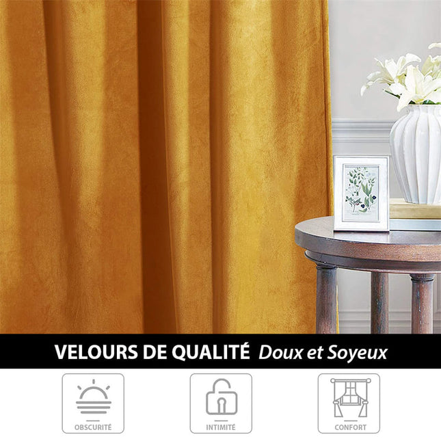 Luksuriøs termisk gardin i gull