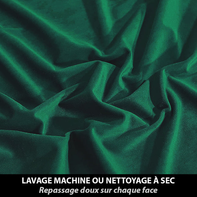 Petrolgrønn isolerende gardin i fløyel