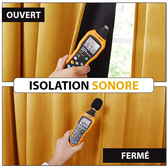 Sennepsgul mørkleggingsgardin i myk fløyel