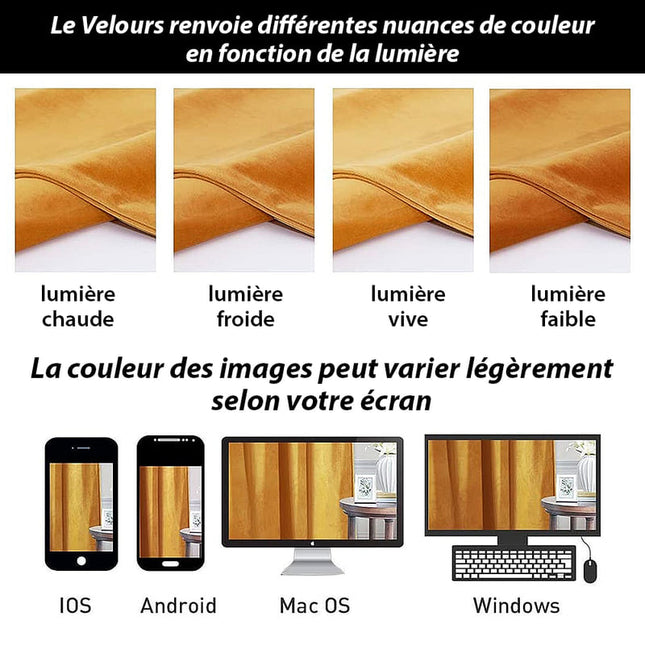 Luksuriøs termisk gardin i gull