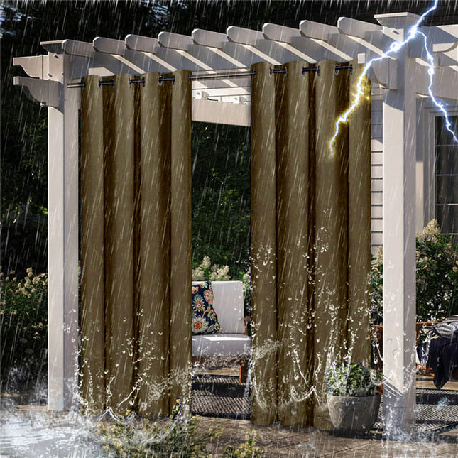 Vanntett utegardin for hagepaviljong