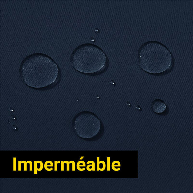 Slitesterk mørkeblå utegardin for uteplass