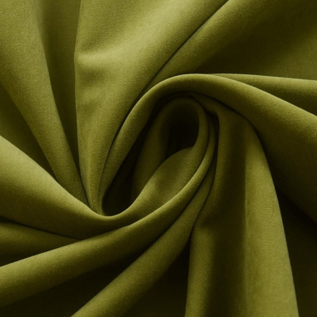 Grønn lystett panelgardin for vindu