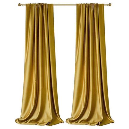 Okergul lystett gardin for stue