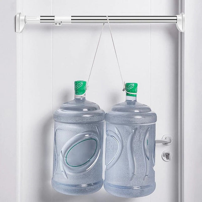 Justerbar teleskopisk gardinstang uten boring